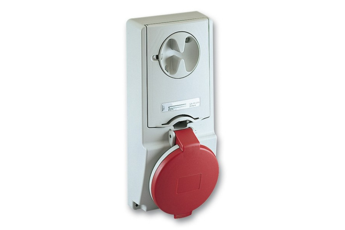 Розетка Unika с блоком - 32 A - 2P + E - 380...415 V AC - IP44 - panel (82145)