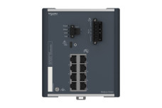 Управляемый сетевой коммутатор Modicon PoE (питание через Ethernet), 8 гигабитных портов для медного кабеля, расширенный температурный диапазон (MCSESP083F23G0T)