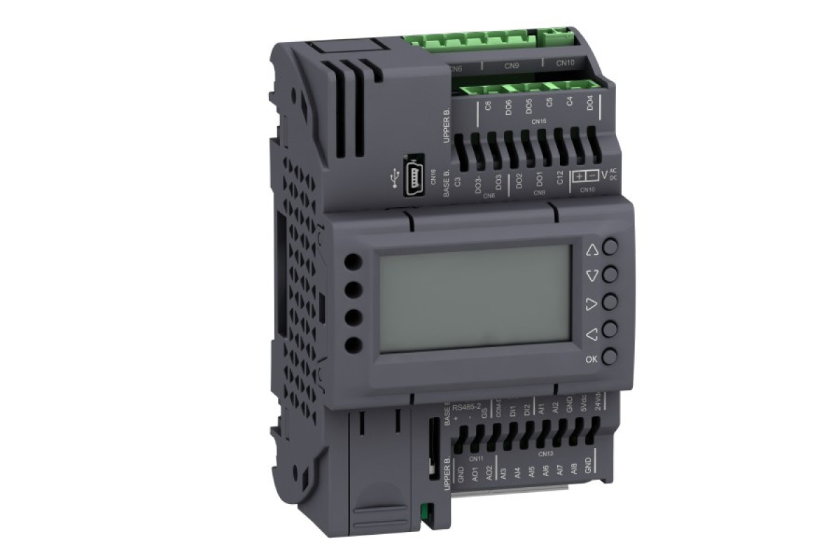 Программируемый логический контроллер М172 ОПТ, ДИСПЛЕЙ, 18 I/O, 2xModbus (TM172ODM18R)
