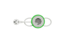 Настольный блок XS, 1 розетка Schuko, 2 метровый кабель, белый (INS44000)
