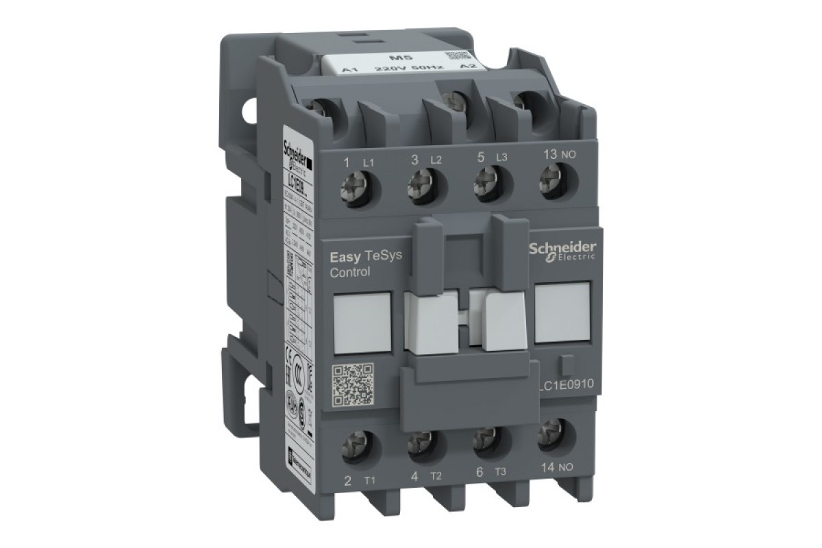 Контактор 3Р Е 1NO 9А АС3 ~220В 50 ГЦ (LC1E0910M5)