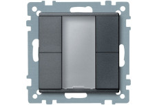 KNX кнопочный пост управления, 2 кнопки, антрацит, System M (MTN627614)