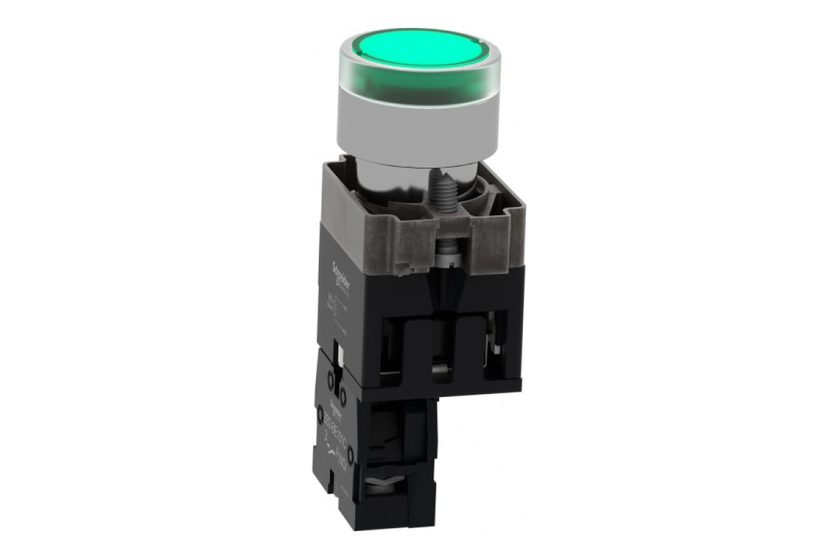 Кнопка с подсветкой, Easy Harmony XB2, пружинный возврат, 1NO (XB2BW33M1C)