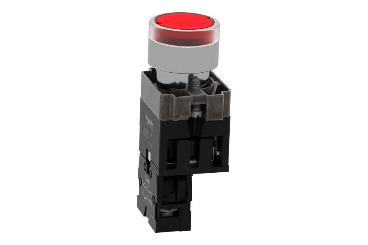 Кнопка с подсветкой, Easy Harmony XB2, пружинный возврат, 1NO (XB2BW34B1C)