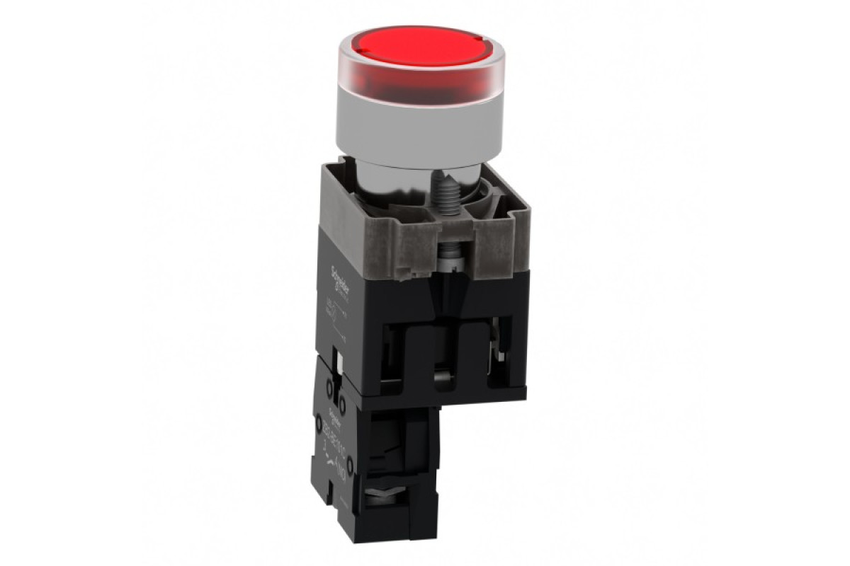 Кнопка с подсветкой, Easy Harmony XB2, пружинный возврат, 1NO (XB2BW34M1C)