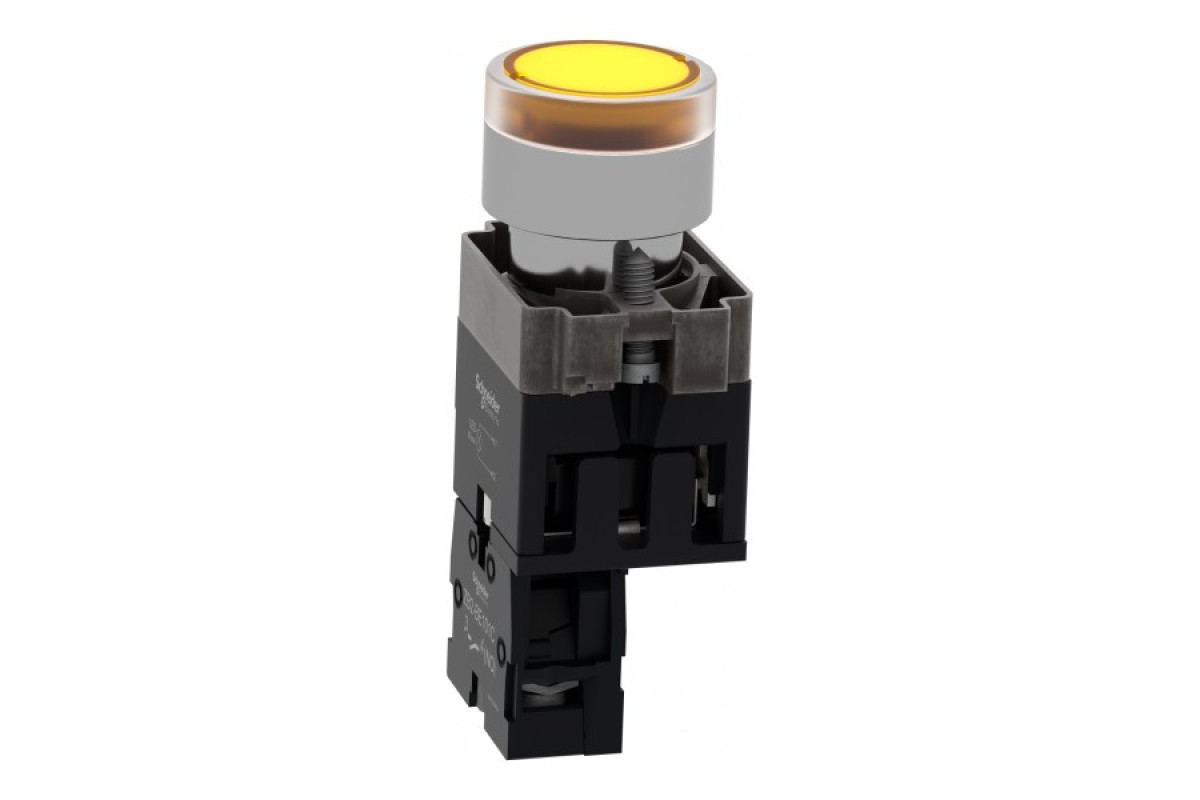 Кнопка с подсветкой, Easy Harmony XB2, пружинный возврат, 1NO (XB2BW35B1C)