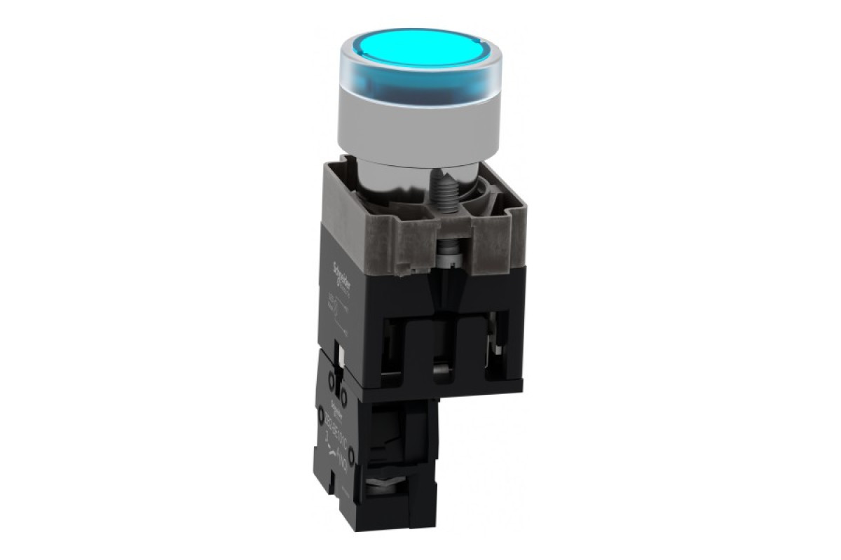 Кнопка с подсветкой, Easy Harmony XB2, пружинный возврат, 1NO (XB2BW36B1C)