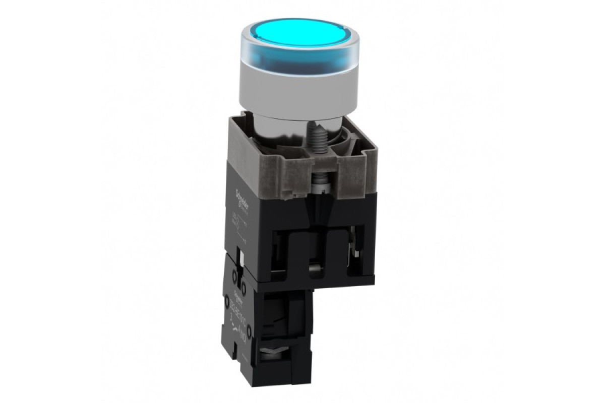Кнопка с подсветкой, Easy Harmony XB2, пружинный возврат, 1NO (XB2BW36M1C)