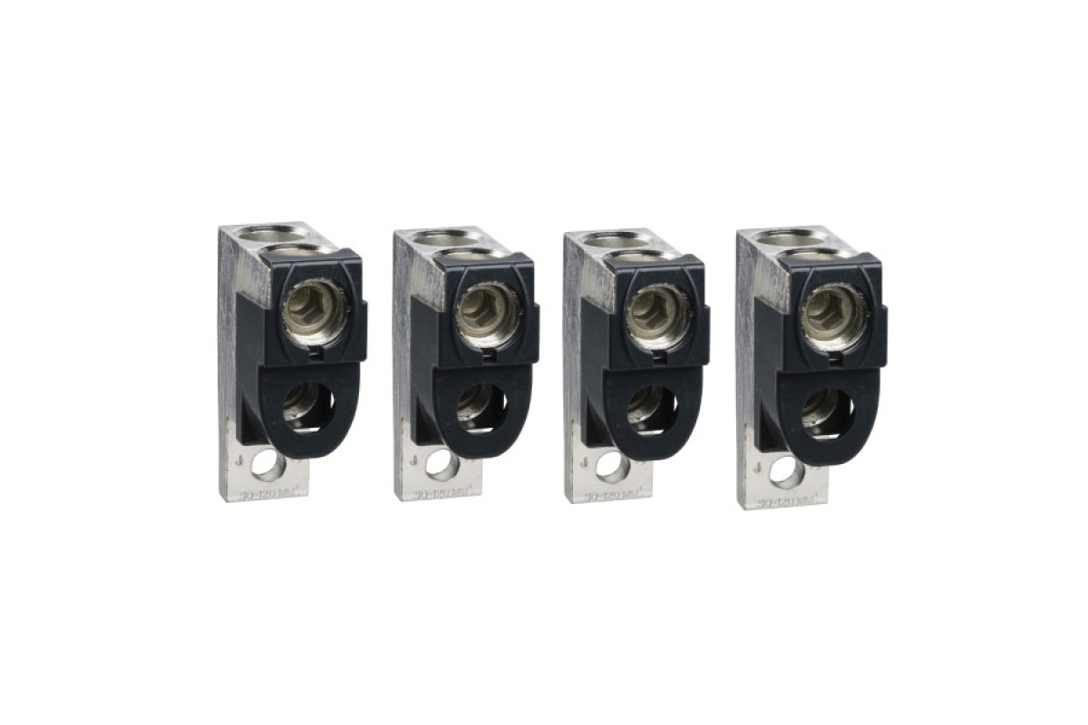 4 алюминиевых клеммы 2К+пер-ки INV/INS NSX400/630 (LV432482)