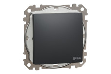 Одноклавишный переключатель IP44 Черный Sedna Design (SDD214106)