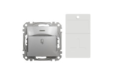 Карточный выключатель 10А, алюминий, Sedna Design & Elements (SDD113121)