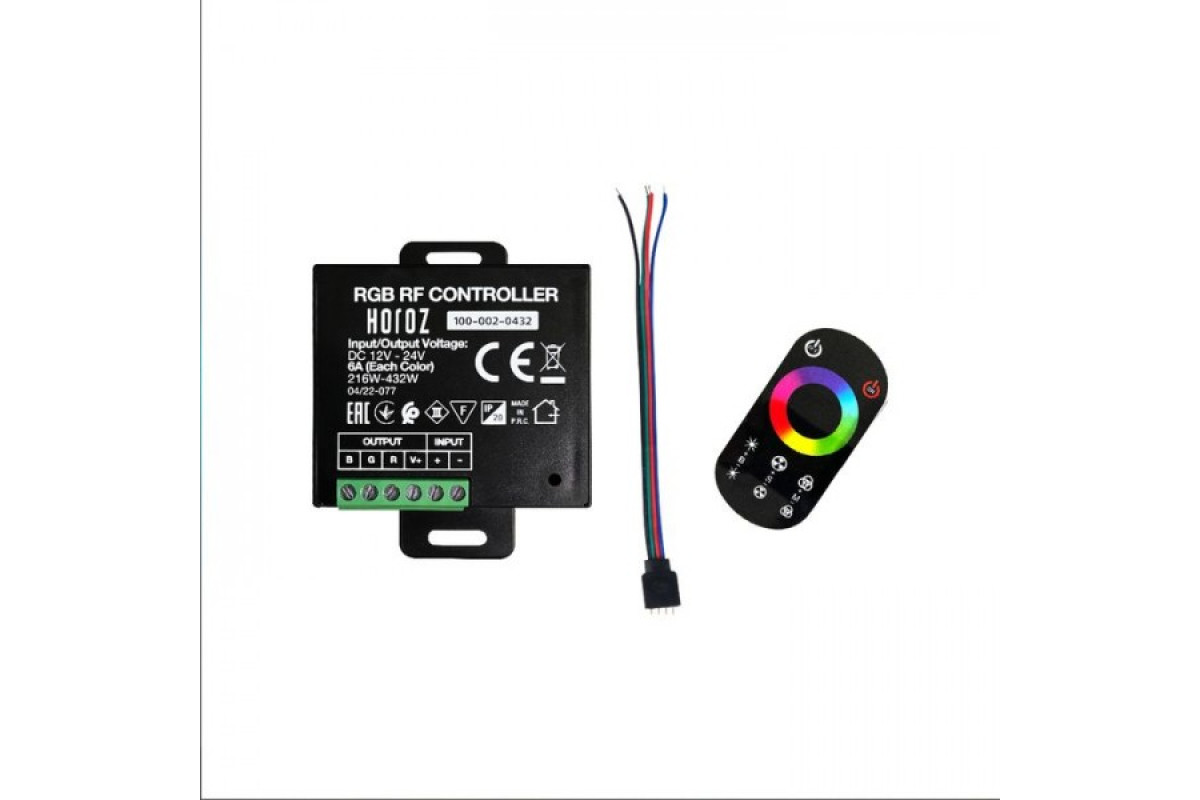 Контроллер RGB для ленты LED 216-432W 12V-24V IP20 6A (100-002-0432-010)