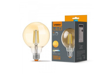 Светодиодная лампа VIDEX Filament G95FAD 7W E27 2200K димерная бронза (VL-G95FAD-07272)