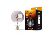 Светодиодная лампа VIDEX Filament G95FGD 4W E27 2100K димерная графит (VL-G95FGD-04272)