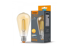 Светодиодная лампа VIDEX Filament ST64FAD 6W E27 2200K димерная бронза (VL-ST64FAD-06272)