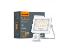 LED прожектор VIDEX F2e 10W 5000K с датчиком движения и освещенности (VL-F2e105W-S)