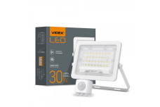 LED прожектор VIDEX F2e 30W 5000K с датчиком движения и освещенности (VL-F2e305W-S)