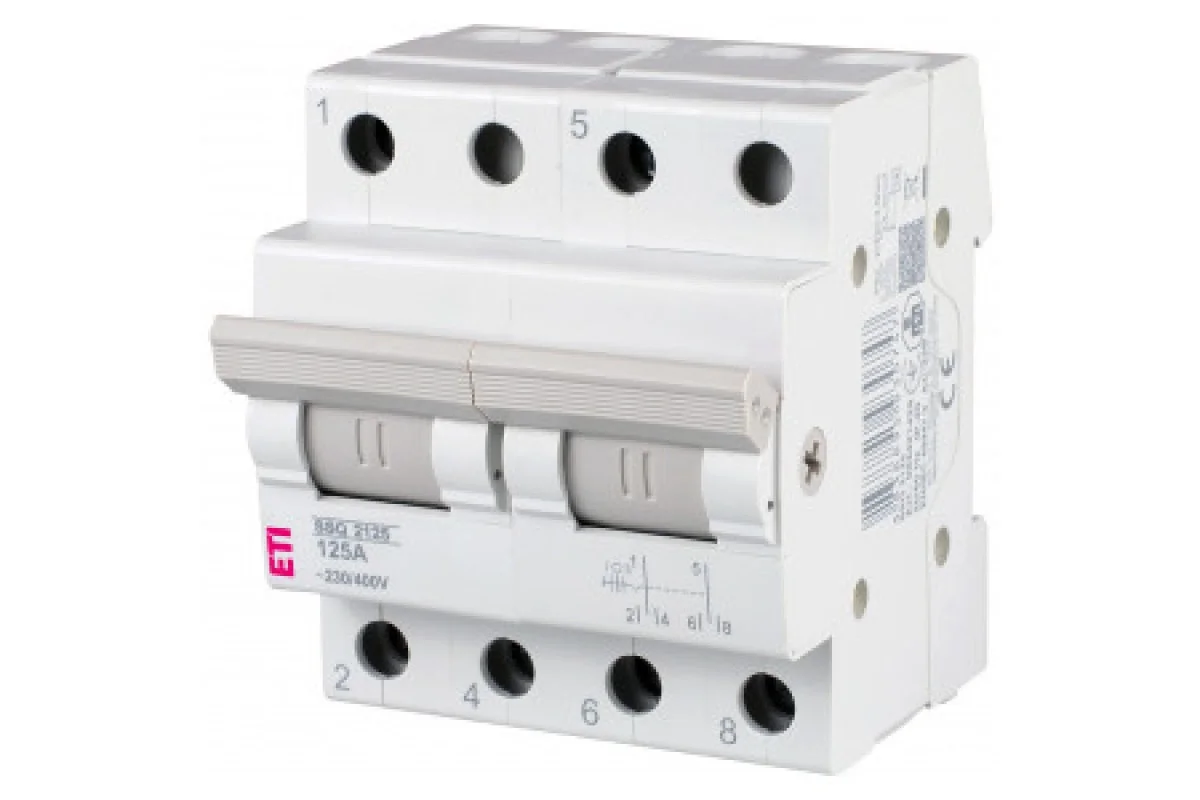 Перемикач навантаження SSQ 2125 2 полюси 125А "1-0-2" ETI (002421429)