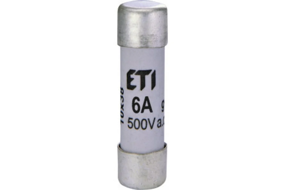 Запобіжник циліндричний CH 10x38 gG 500V 6A ETI (002620005)