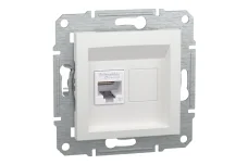 Розетка RJ45, тип UTP, категорія 6, білий, Asfora, без рамки (EPH4770121)