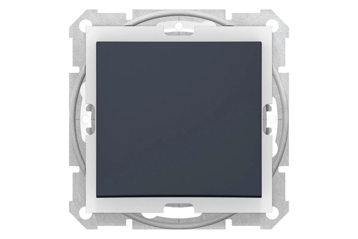 Одноклавішний вимикач ip44 Sedna Scnheider Electric графіт (SDN0100370)