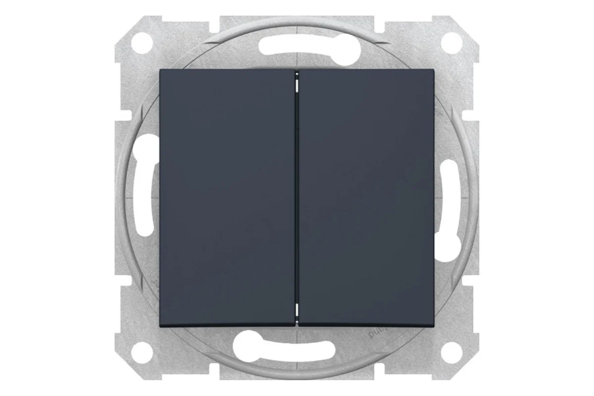 Двоклавішний вимикач Sedna Scnheider Electric графіт (SDN0300170)