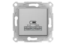 Usb розетка Sedna Schneider Electric 2,1a алюміній (SDN2710260)