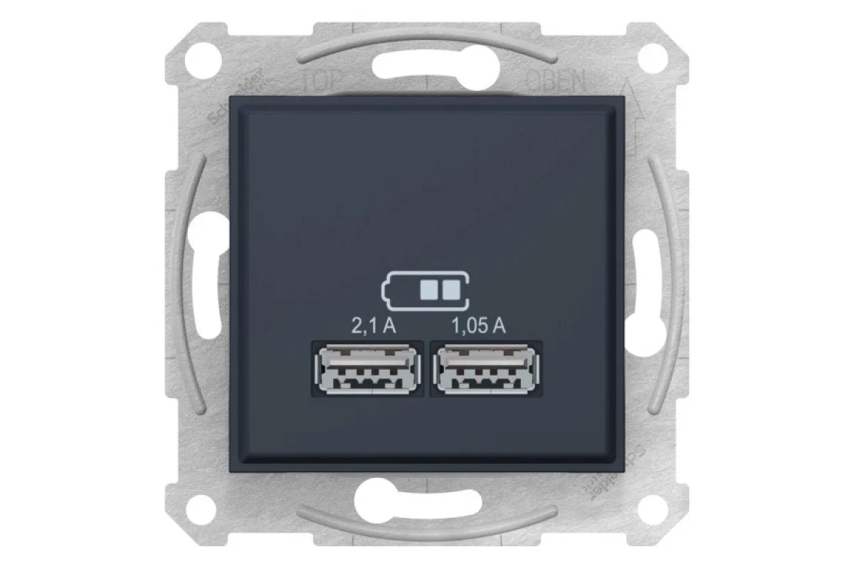 Usb розетка Sedna Schneider Electric 2,1a графит (SDN2710270)