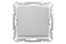 Одноклавішний вимикач ip44 Sedna Scnheider Electric алюміній (SDN0100360)