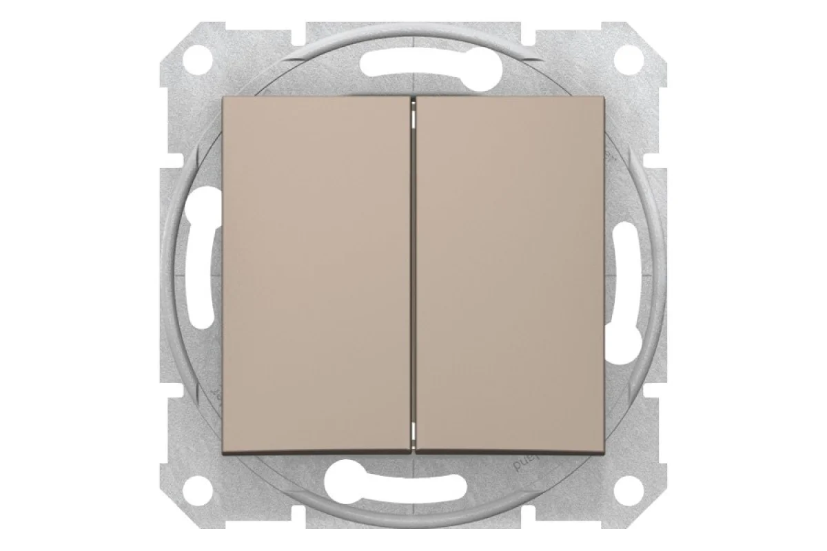 Двоклавішний перемикач Sedna Scnheider Electric титан (SDN0600168)