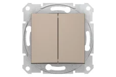 Двоклавішний перемикач Sedna Scnheider Electric титан (SDN0600168)