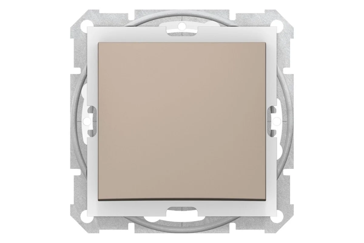 Одноклавишный выключатель ip44 Sedna Schneider Electric титан (SDN0100368)