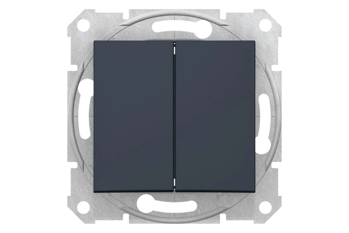 Двухклавишный переключатель Sedna Schneider Electric графит (SDN0600170)