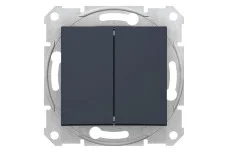 Двоклавішний перемикач Sedna Scnheider Electric графіт (SDN0600170)