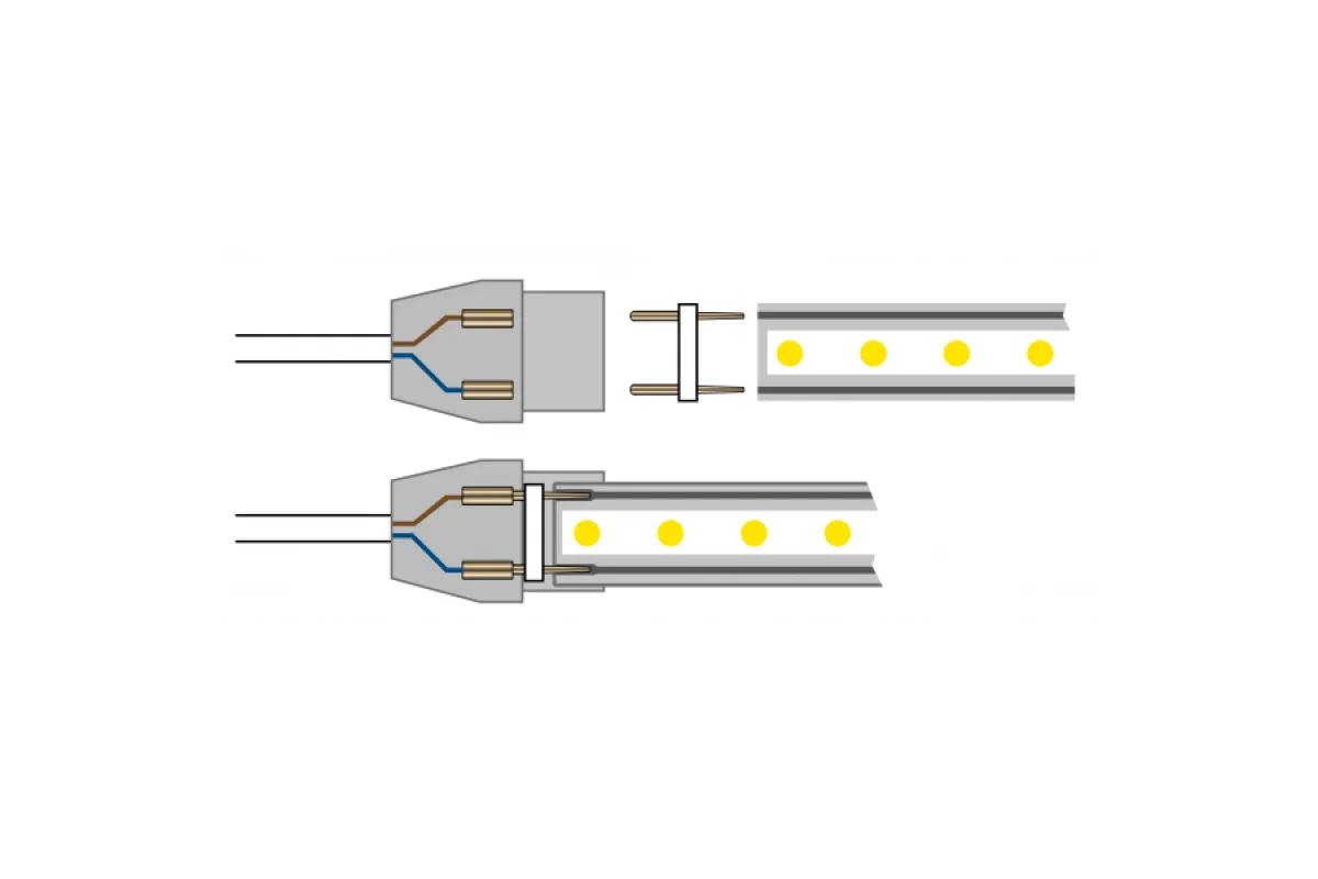 Кабель питания PROLUM™ для LED ленты 220V - 12ММ (503029)