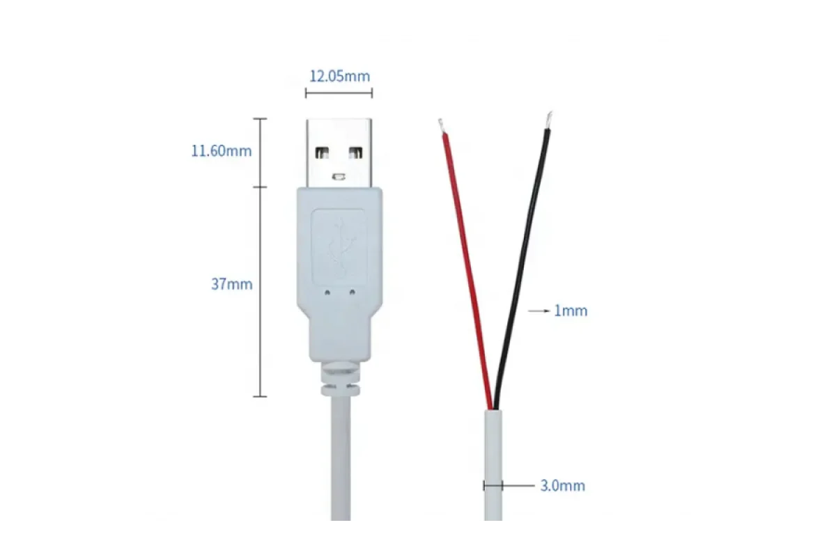 Кабель USB PROLUM™ - 2М, Білий (503043)