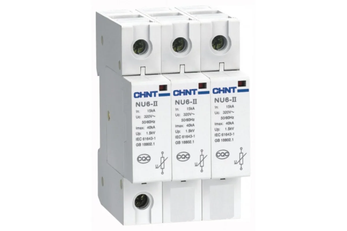 Ограничитель перенапряжения Chint NU6-II40kA/460V 3P (213583)