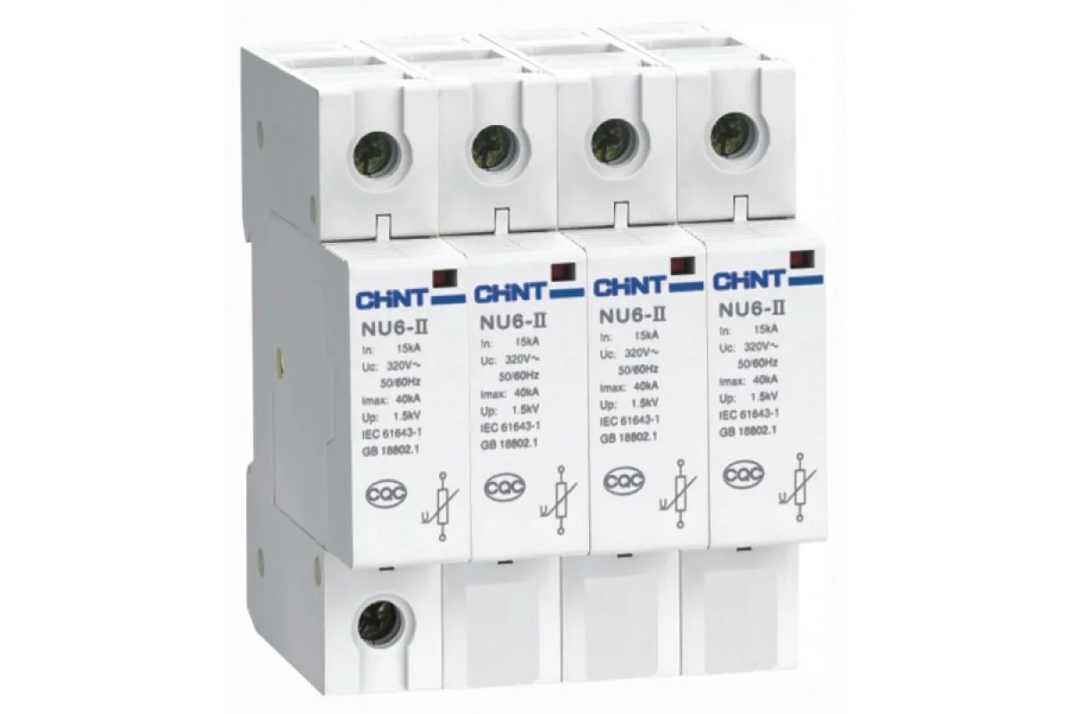 Ограничитель перенапряжения Chint NU6-II40kA/460V 4P (213595)