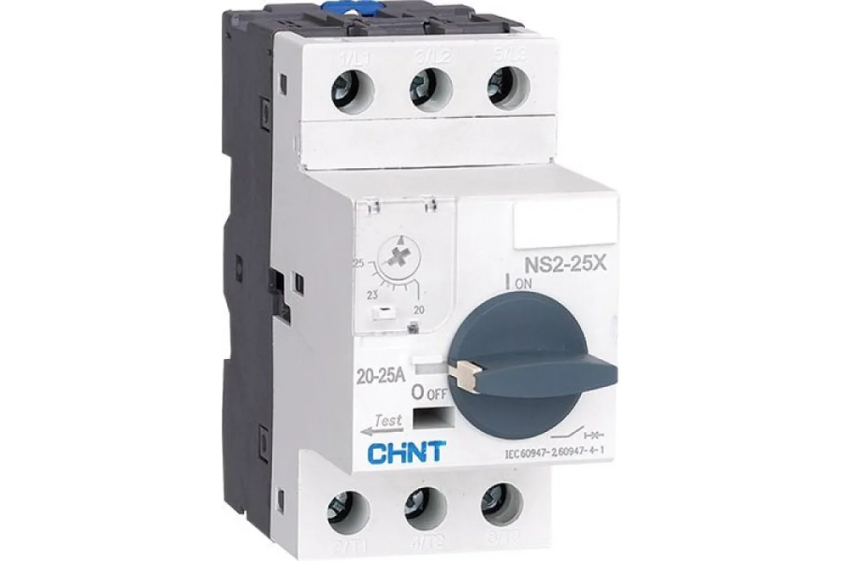 Автоматы защиты двигателя Chint NS2-25X 20-25A с поворотной ручкой (495189)