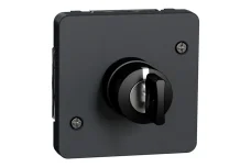 Механізм перемикача з ключем на 3 положення 3A IP55 Mureva Styl, чорний (MUR35061)