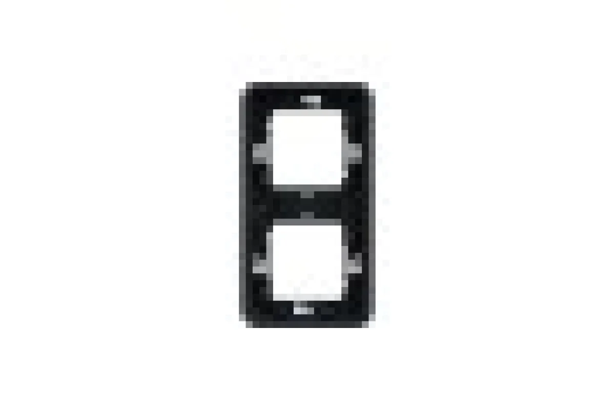 Рамка двомісна вертикальна IP55 Mureva Styl, чорна (MUR34151)