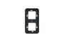 Рамка двомісна вертикальна IP55 Mureva Styl, чорна (MUR34151)
