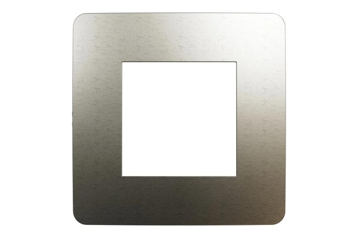 Рамка Unica Studio Metal, 1 постовая, 1 x 2 модуля, бронза или беж (NU280251M)