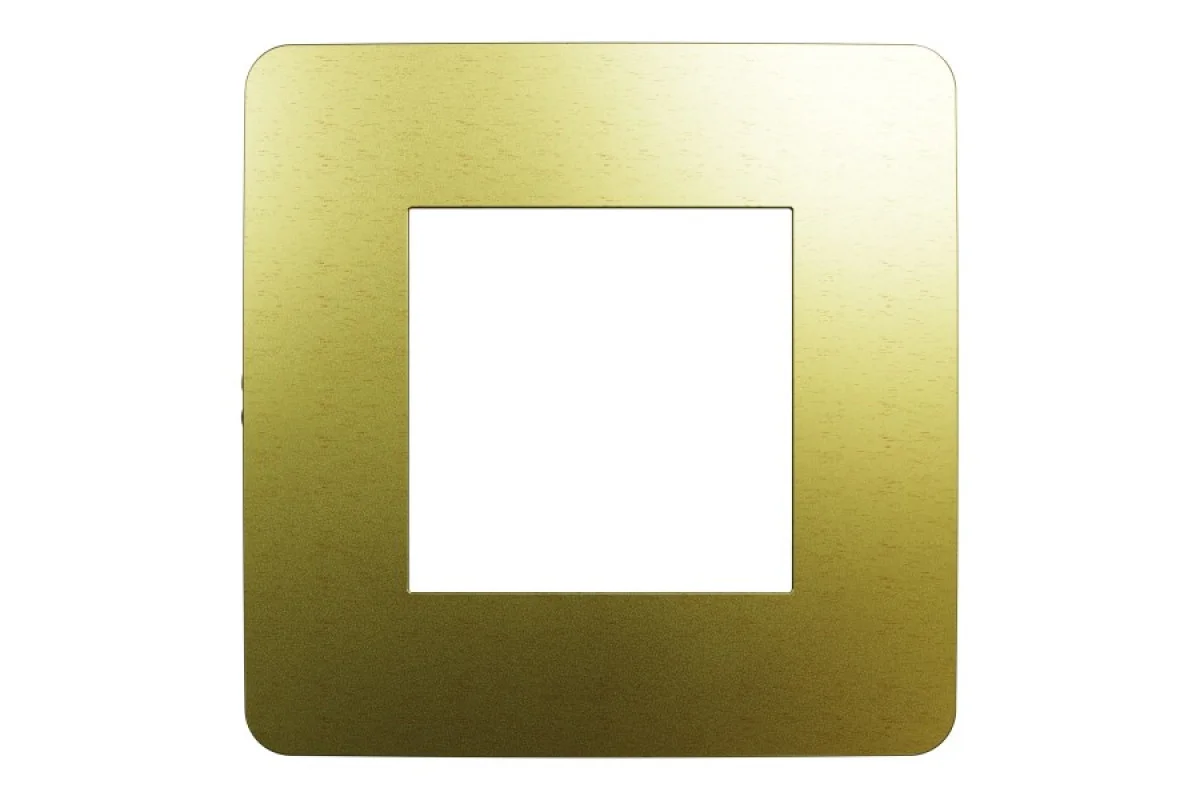 Рамка Unica Studio Metal, 1 постовая, золото (NU280262M)