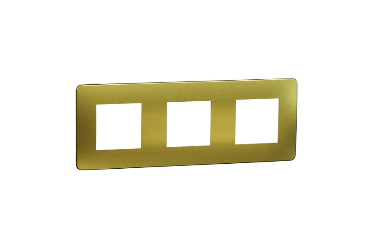Рамка Unica Studio Metal, 3 пости, 3 x 2 модуля, золото або беж (NU280660M)