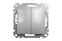 Двухклавишный выключатель Алюминий Sedna Design (SDD113105)