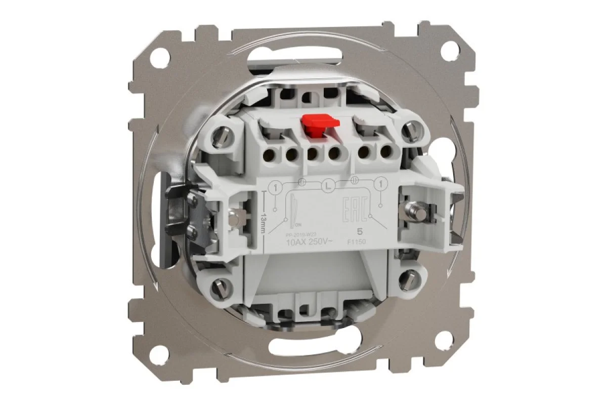 Двухклавишный выключатель Алюминий Sedna Design (SDD113105)