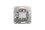 Одноклавішний перемикач з синьою LED підсвіткою 10 АХ Береза Sedna Elements (SDD180106L)