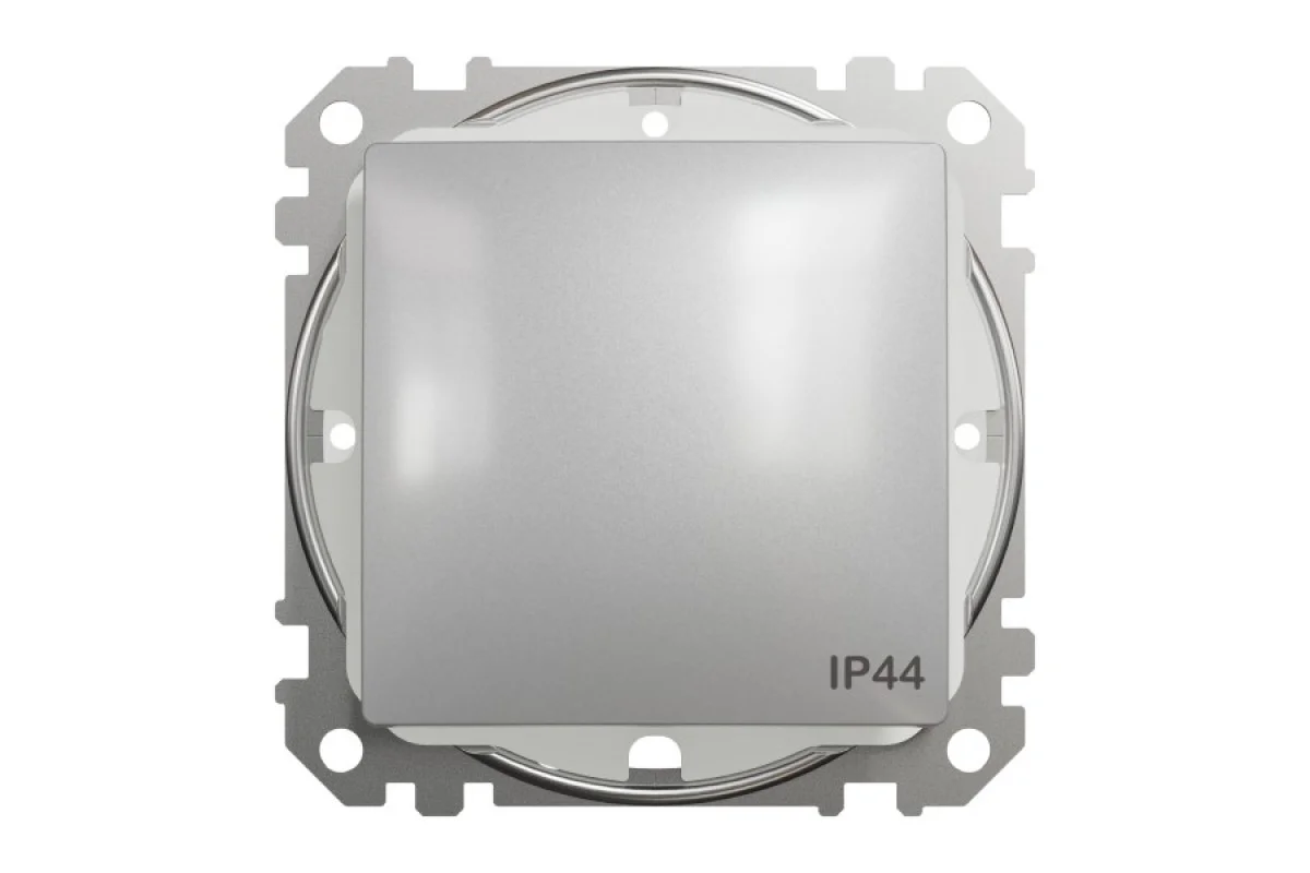 Одноклавишный переключатель IP44 Алюминий Sedna Design (SDD213106)