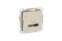 USB розетка A+C, 3 A, 45 Вт, Бежевий Sedna Design (SDD112404)